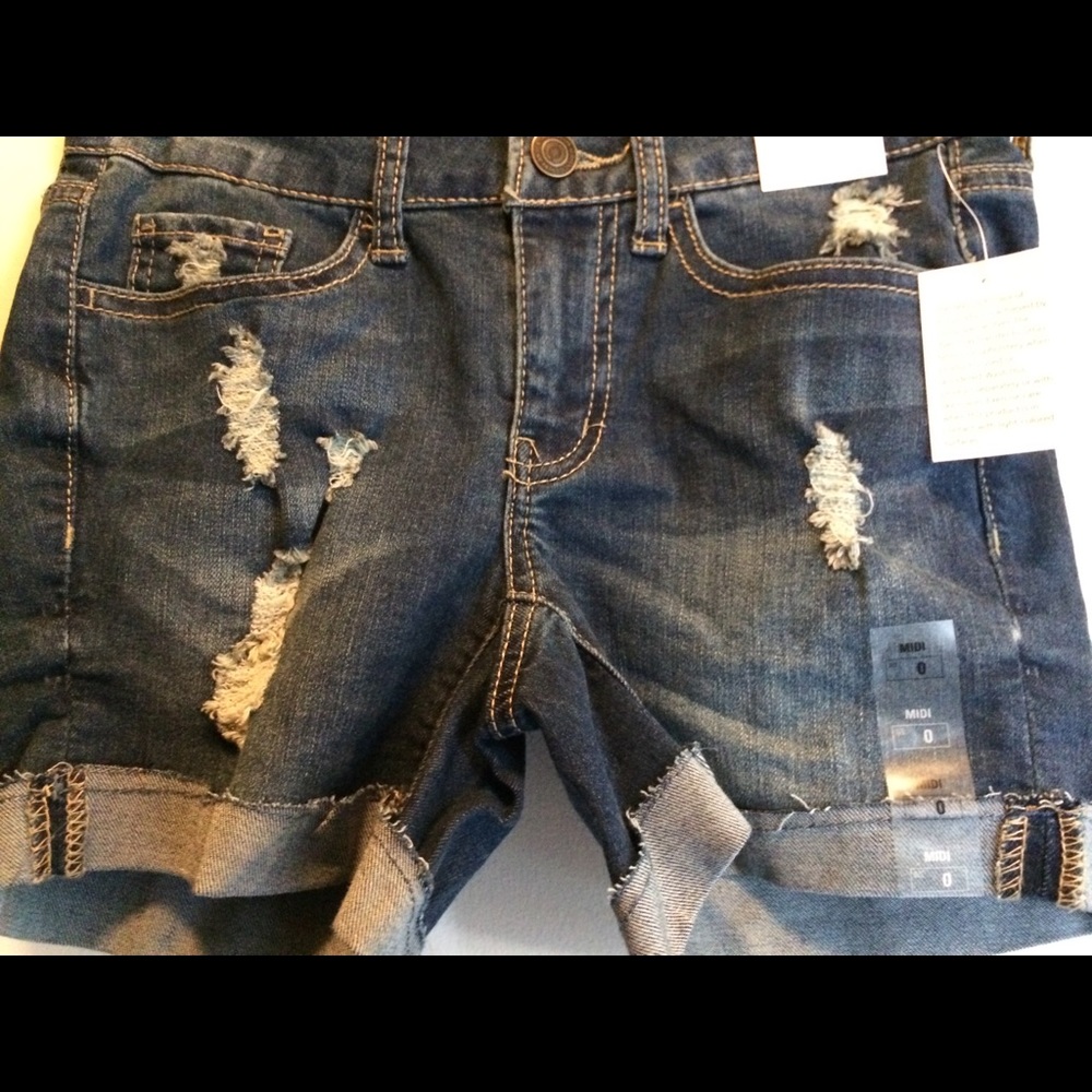 Folded hem Jeans Shorts